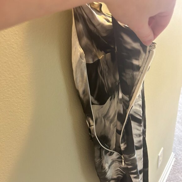 Retrofete Auris Dress Size Medium Tie Dye Silk Asymmetric Sleeveless Mini Black - Picture 9 of 14